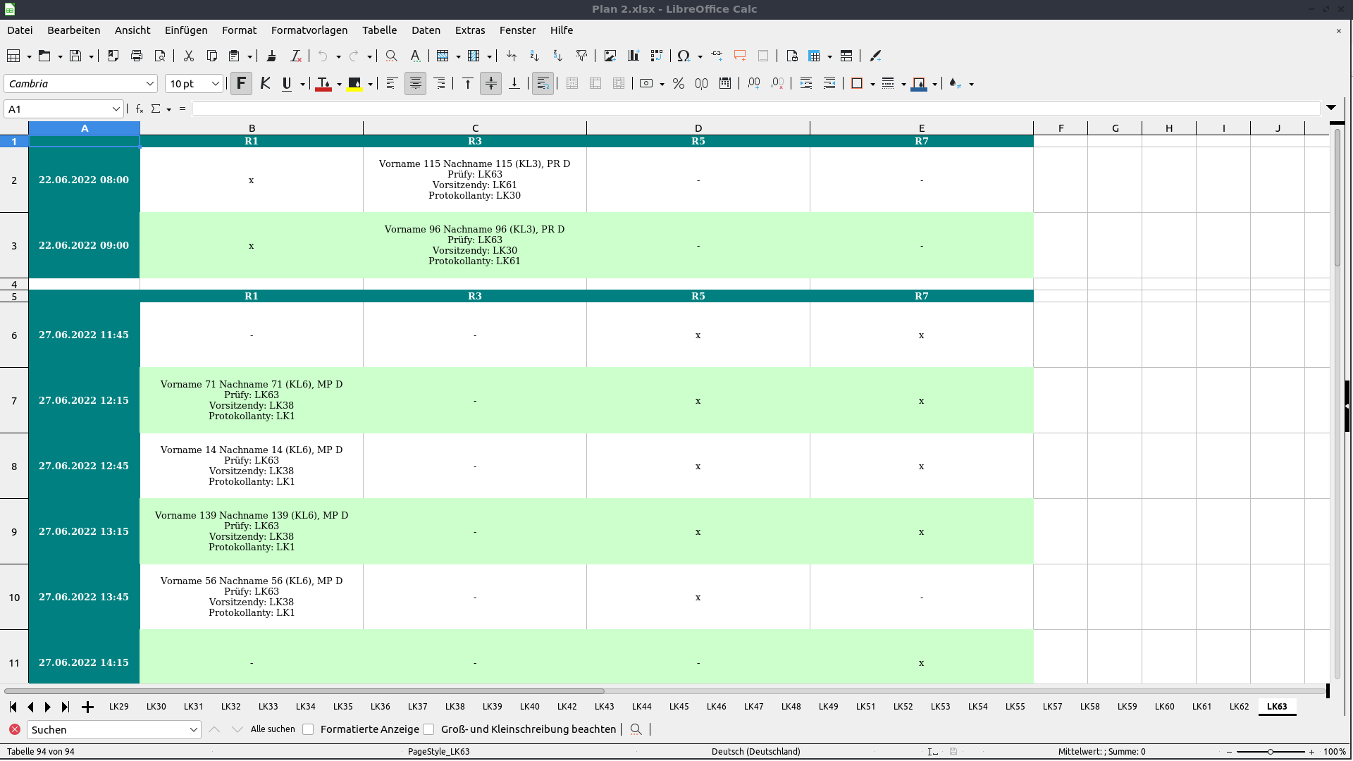 Screenshot Ausgabe Excel 2