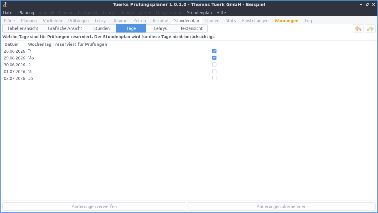Screenshot Reiter Stundenplan /
Tags