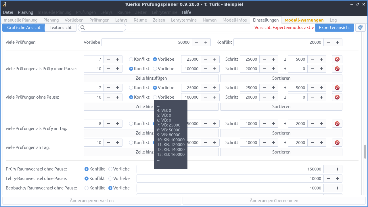 Screenshot Einstellungen
2