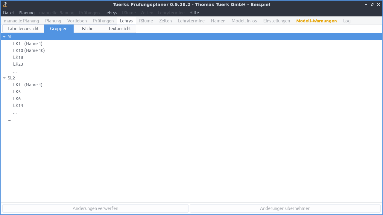Screenshot Lehrys Gruppen