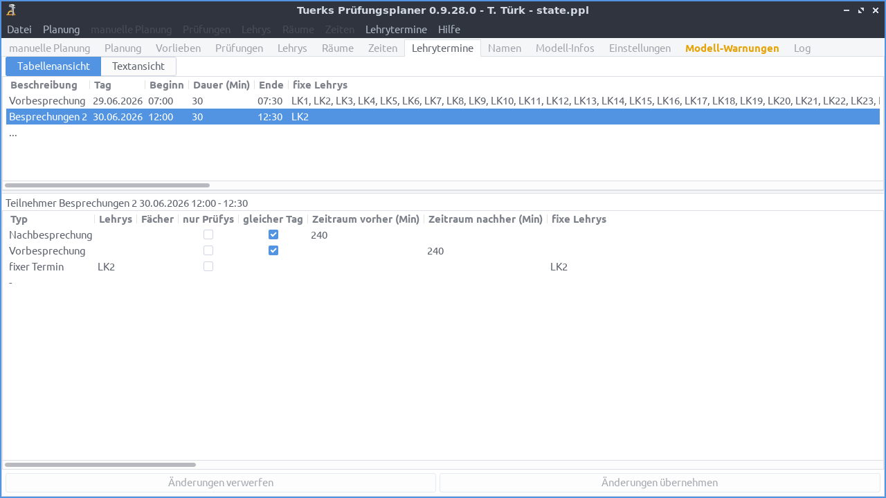 Screenshot Lehrytermine