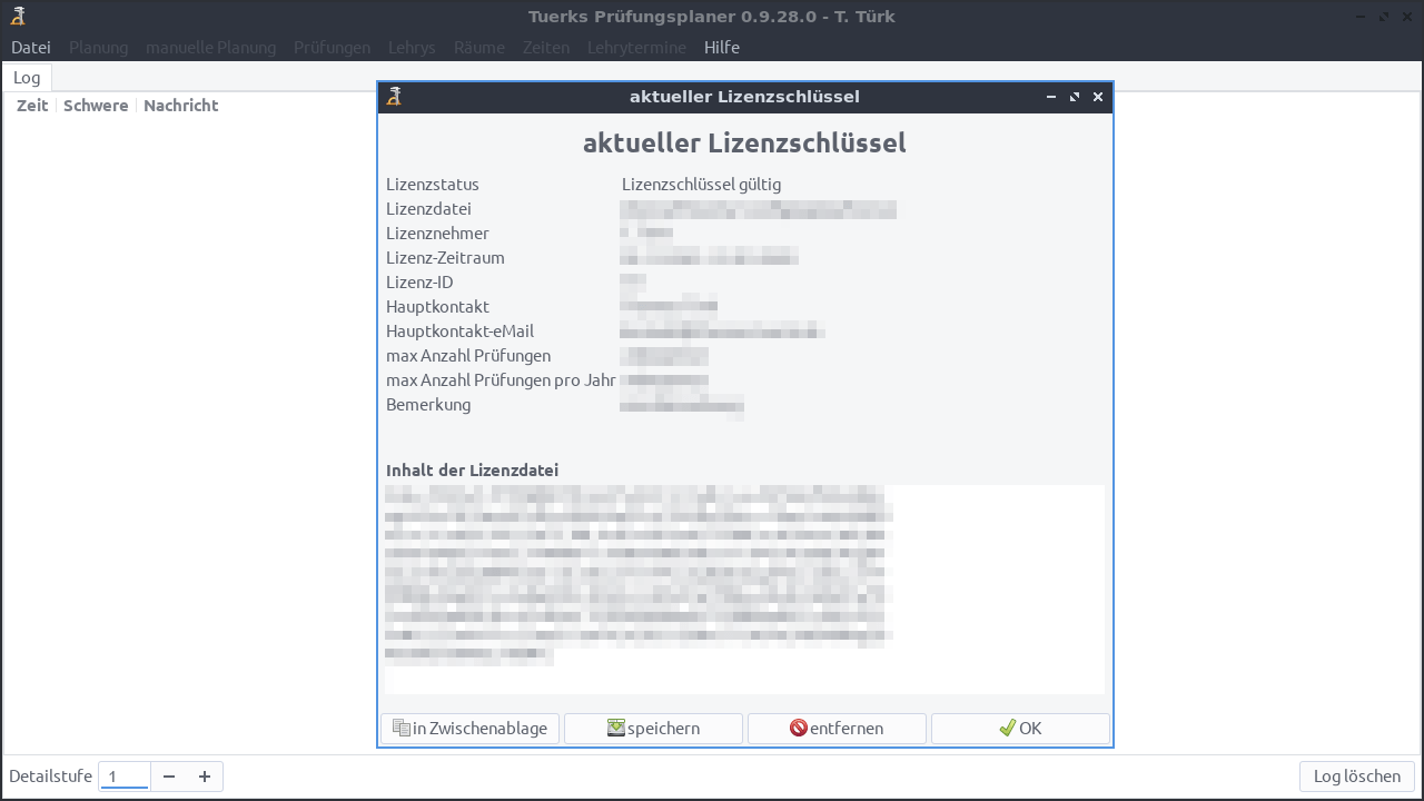 Screenshot Prüfungen