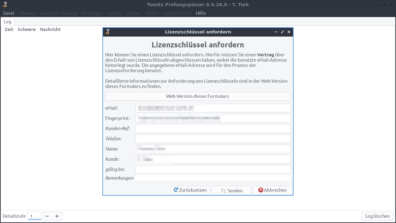 Screenshot
Prüfungen