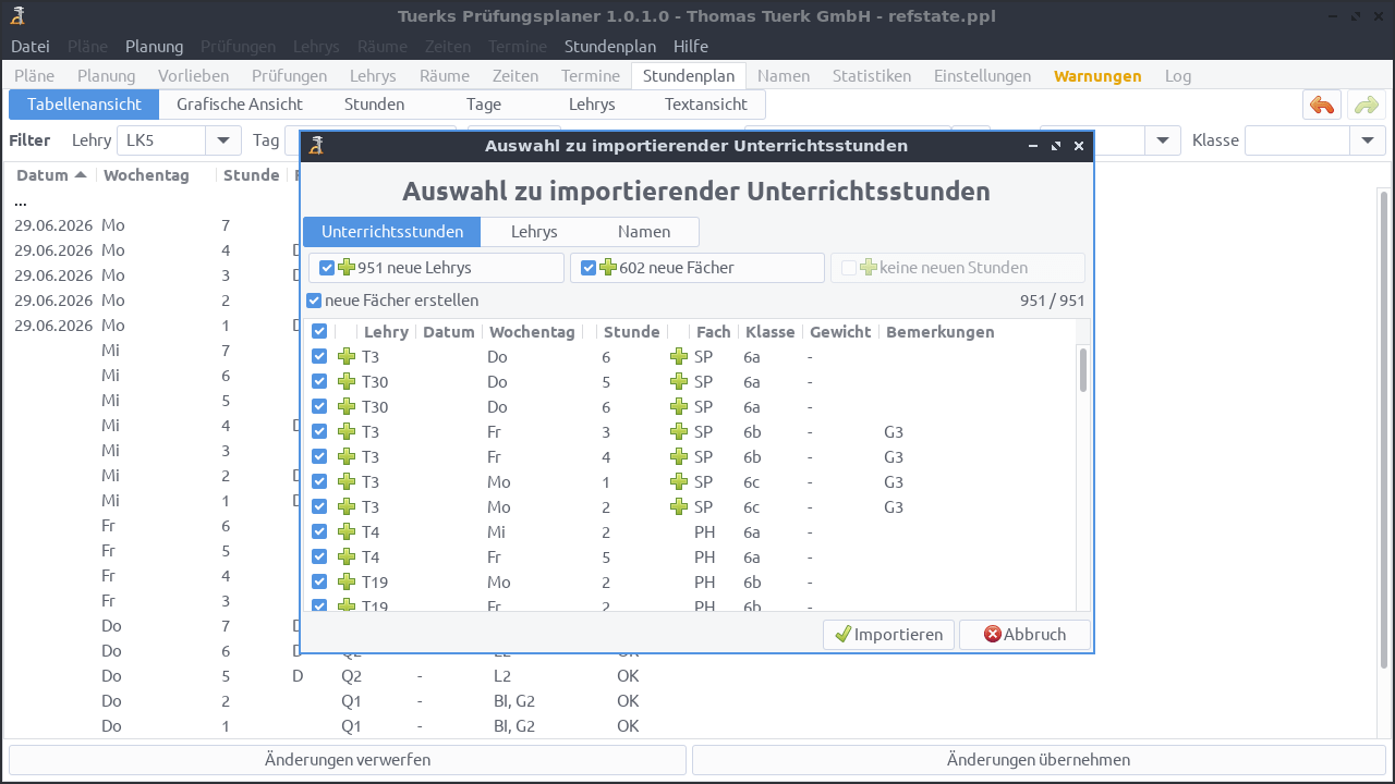 Screenshot Lehrytermine